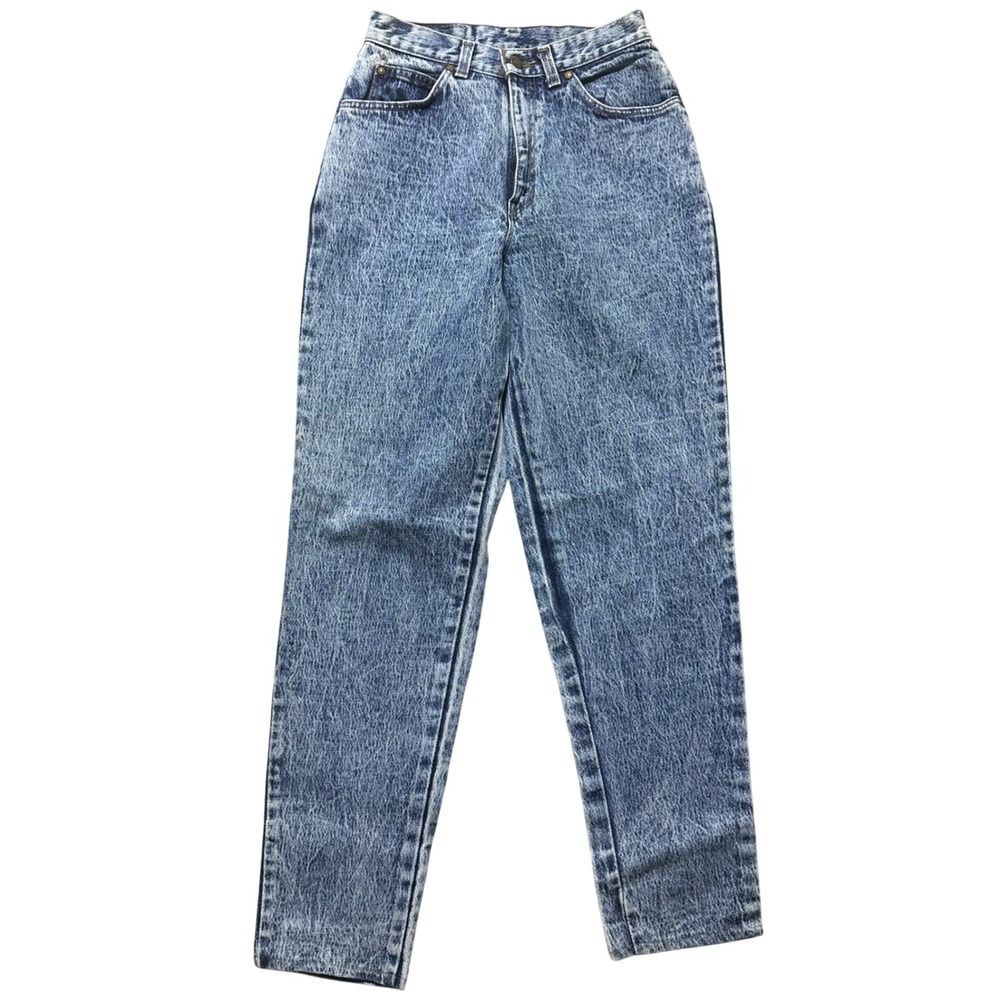 Vintage Levi's 10 High Waist Tapered 90s Stonewash Denim Jeans USA 24x30